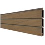 GroJa Einzelprofil Solid Rhombus, 180 cm, Teak Co-Extrudiert für Sichtschutzzäune.