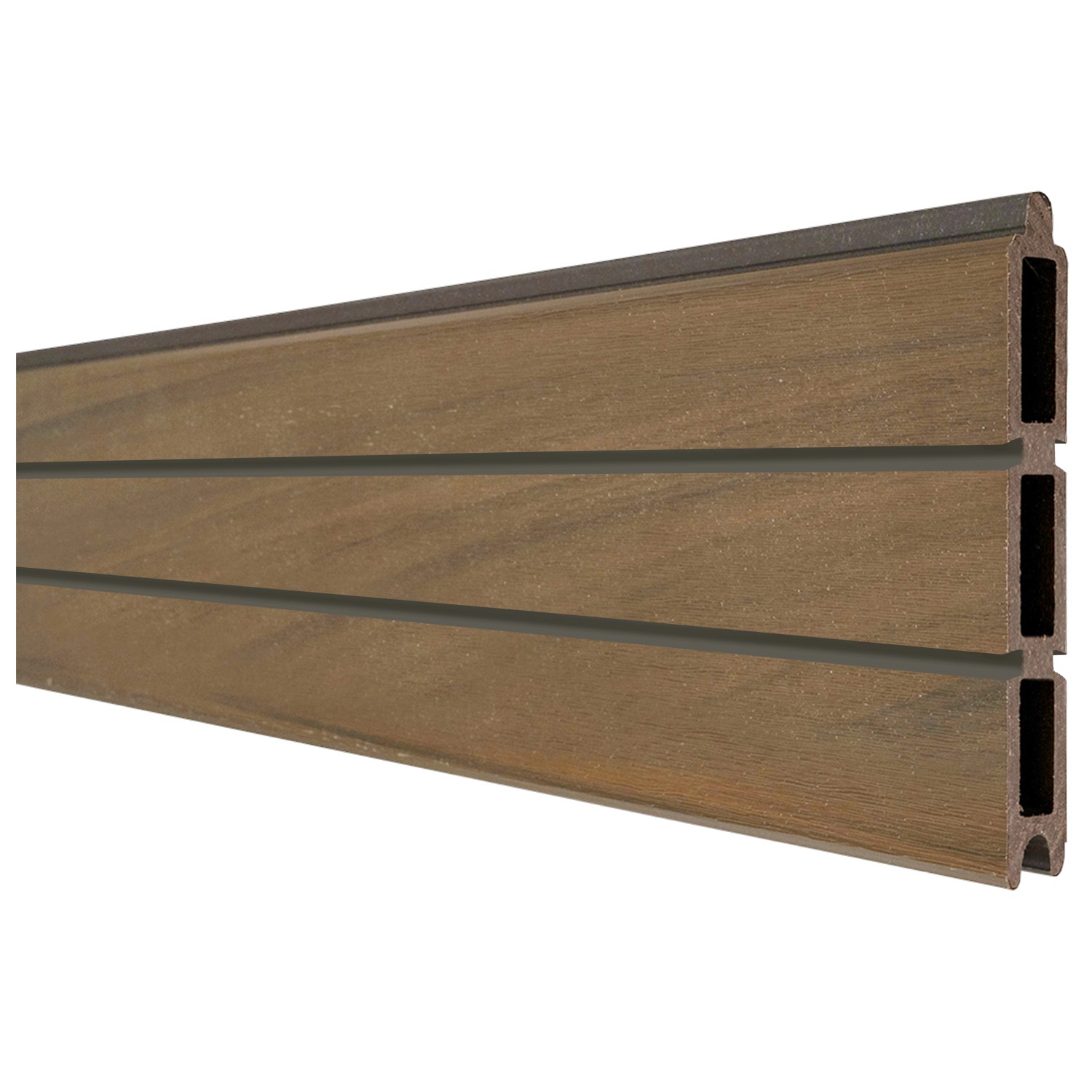 GroJa Einzelprofil Solid Rhombus 180 cm x 30 cm Teak Co-Extrudiert