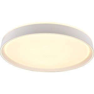 Weiße, runde MegaLight LED Deckenleuchte Shining Saturn, 49 cm Durchmesser.