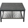 Quadratischer Siena Garden Gartentisch, anthrazit, 75x75 cm, mit Ablage.