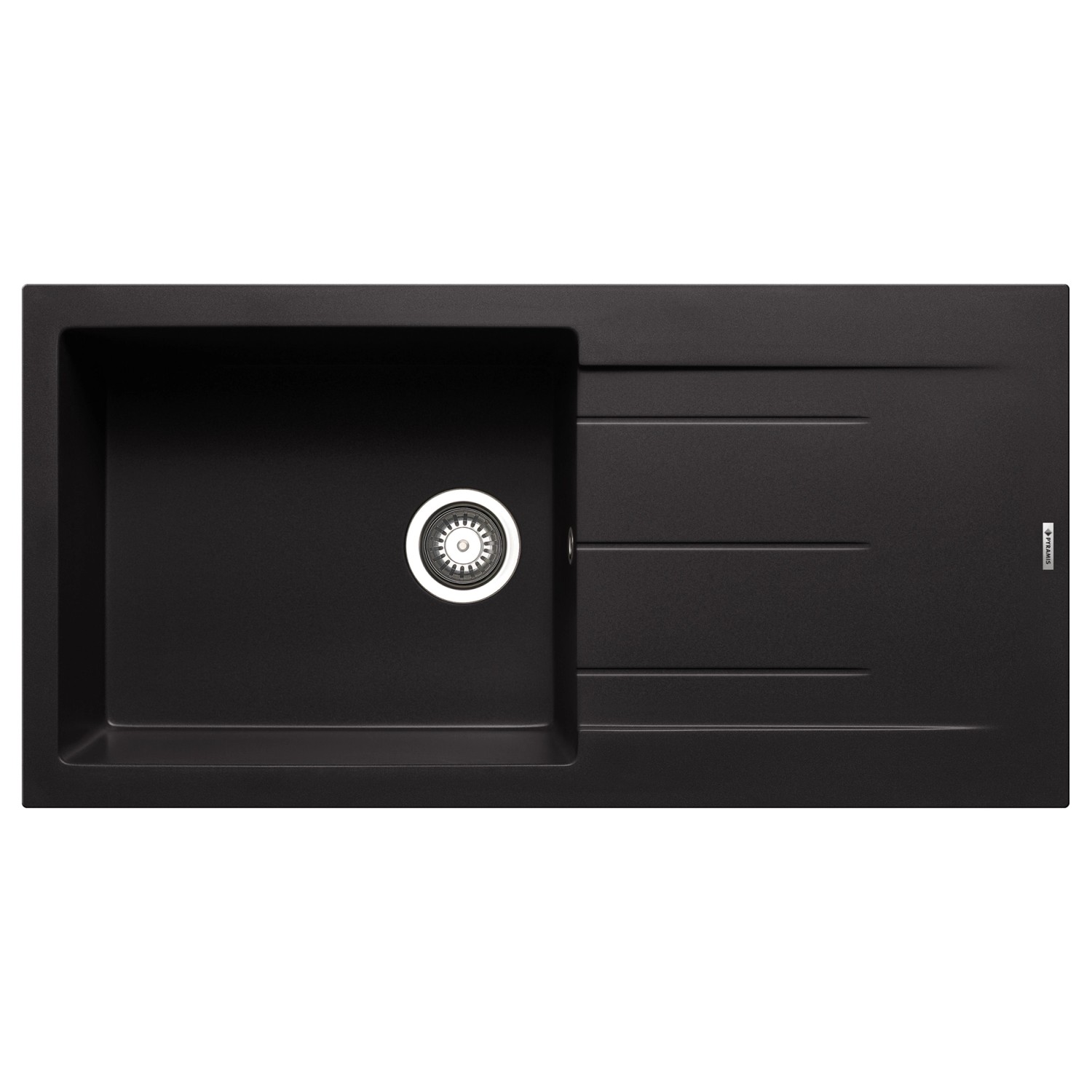 Pyramis Pyragranitespüle Alazia Plus 1B 1D 100 cm x 50 cm Volcano