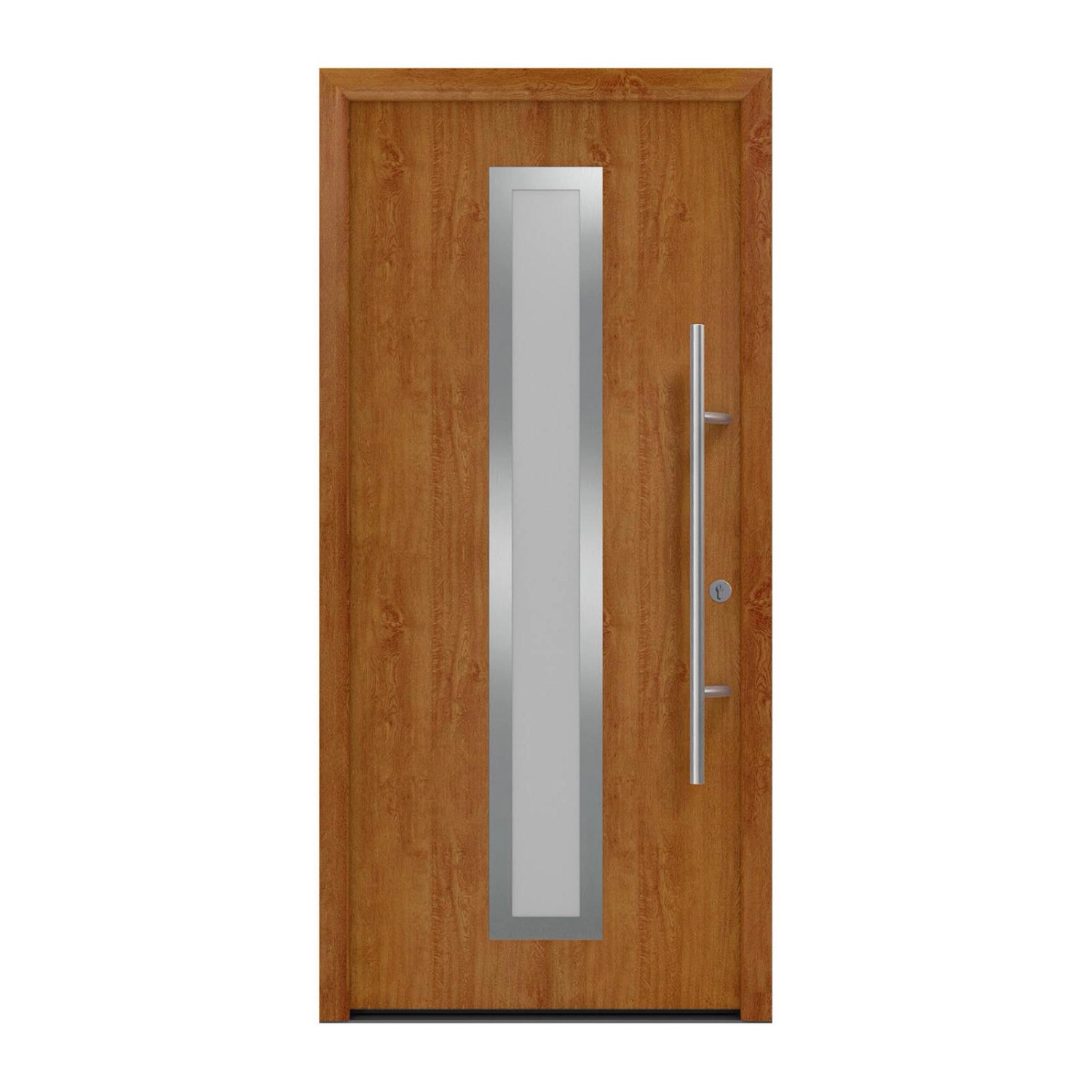 EcoStar Haustür Isopro Secur IPS 700S Golden Oak 110 cm x 210 cm DIN R günstig online kaufen