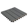 KARAT WPC Terrassenfliese Classic, grau, 30x30 cm, 11er-Set, wetterfest, Klicksystem.