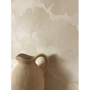 Newroom Vliestapete Druina Creme Blumen Natur Strukturiert FSC®