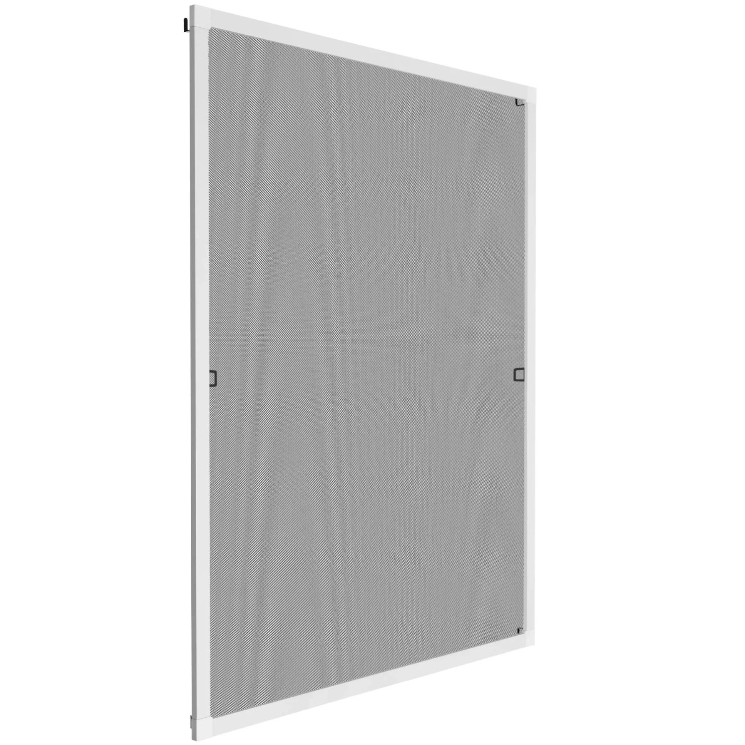 Tectake Fliegengitter Mit Aluminiumrahmen  Für Fenster Wetter  und Uv Beständig 120 x 140 cm 1 x 120 x 140 cm Weiß