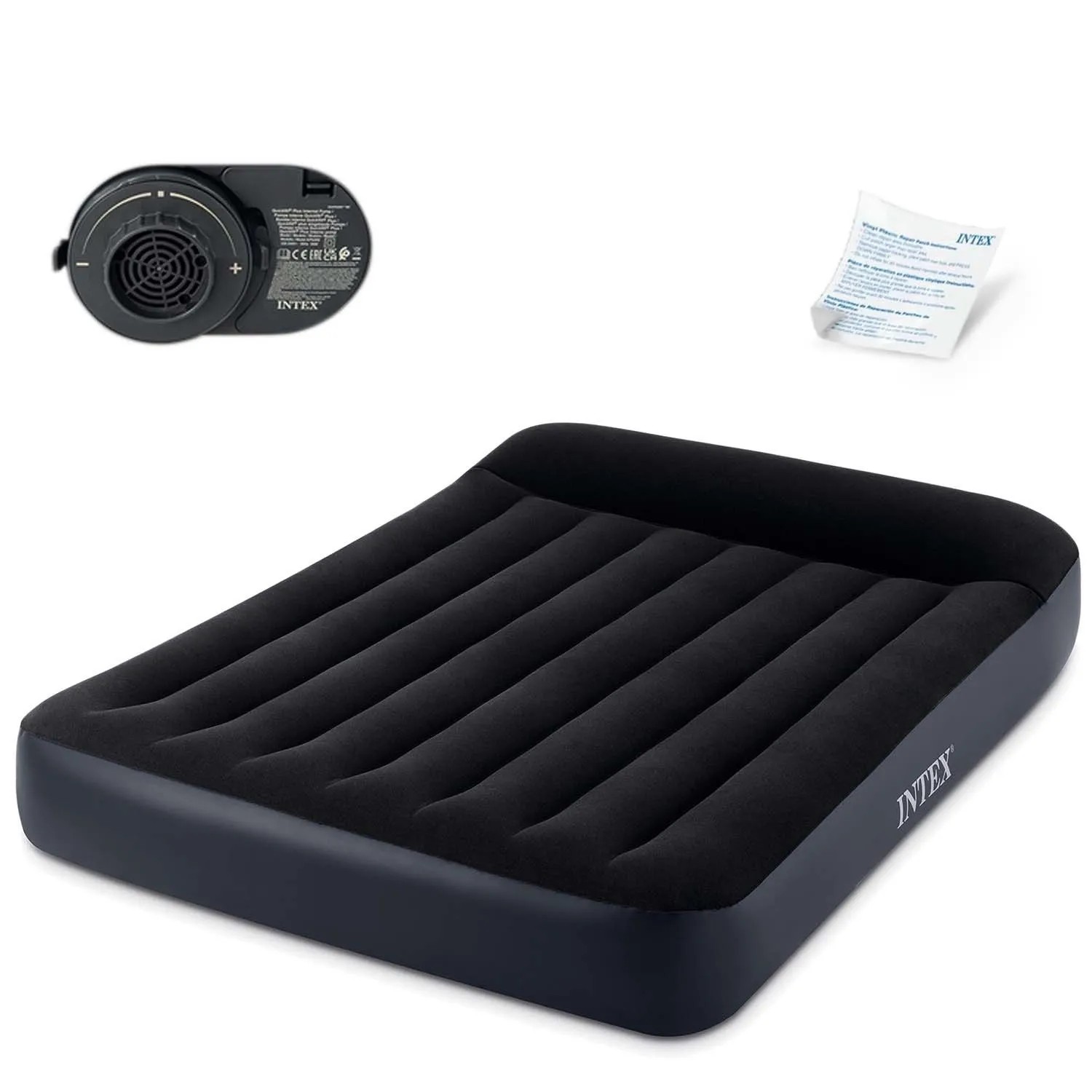 Intex Aufblasbare Matratze 191X137X25 Cm Mit Eingebauter Elektrischer Pumpe 64148