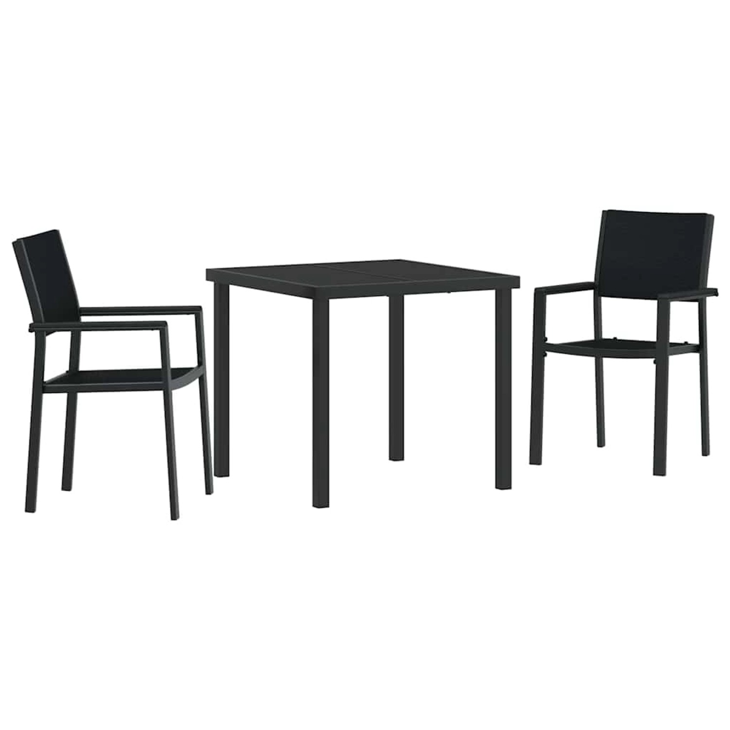 vidaXL Garten Essgruppe 3-Tlg Schwarz Poly Rattan 3379149 günstig online kaufen