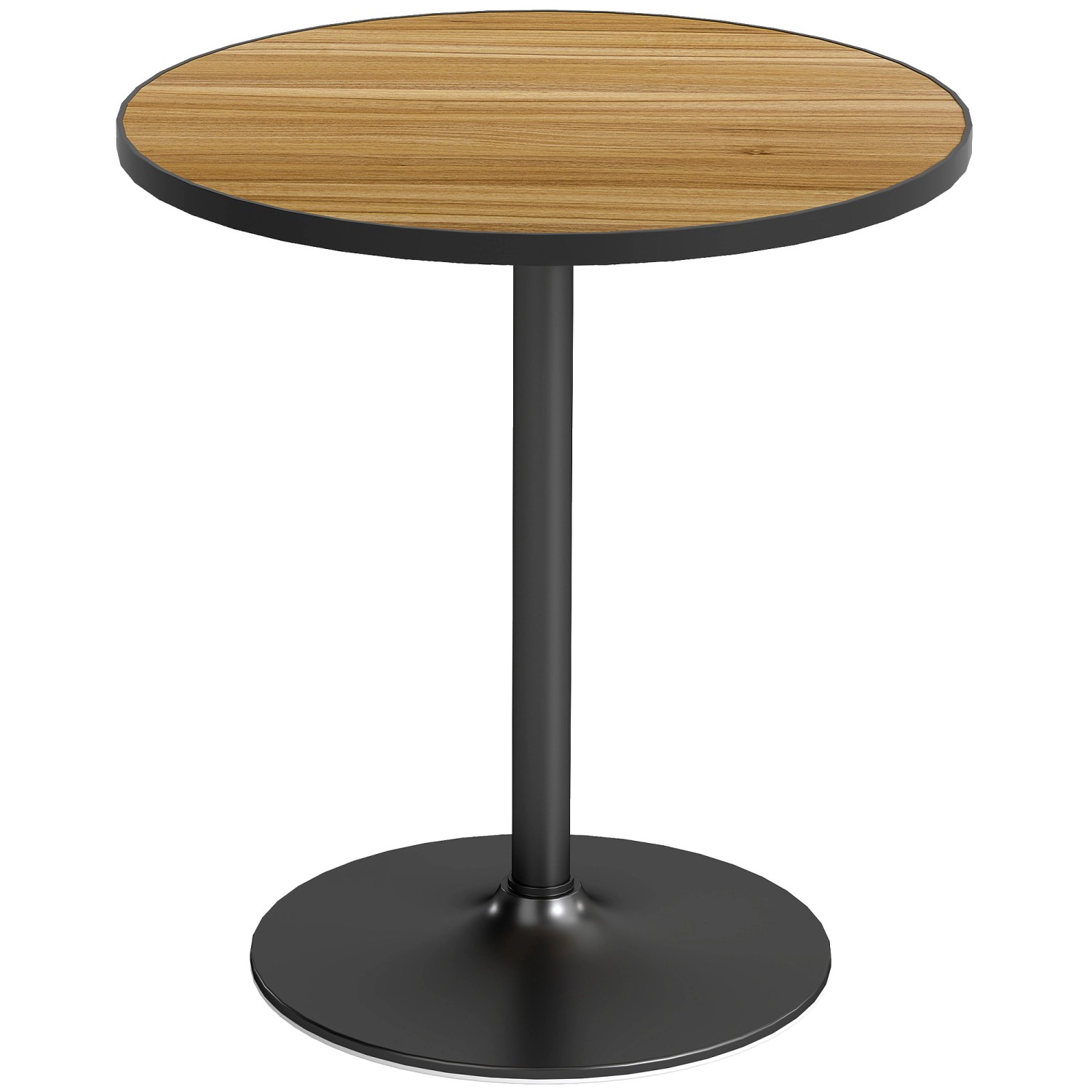 HOMCOM Esstisch MDF Metall 70L x 70B x 76H cm Eiche