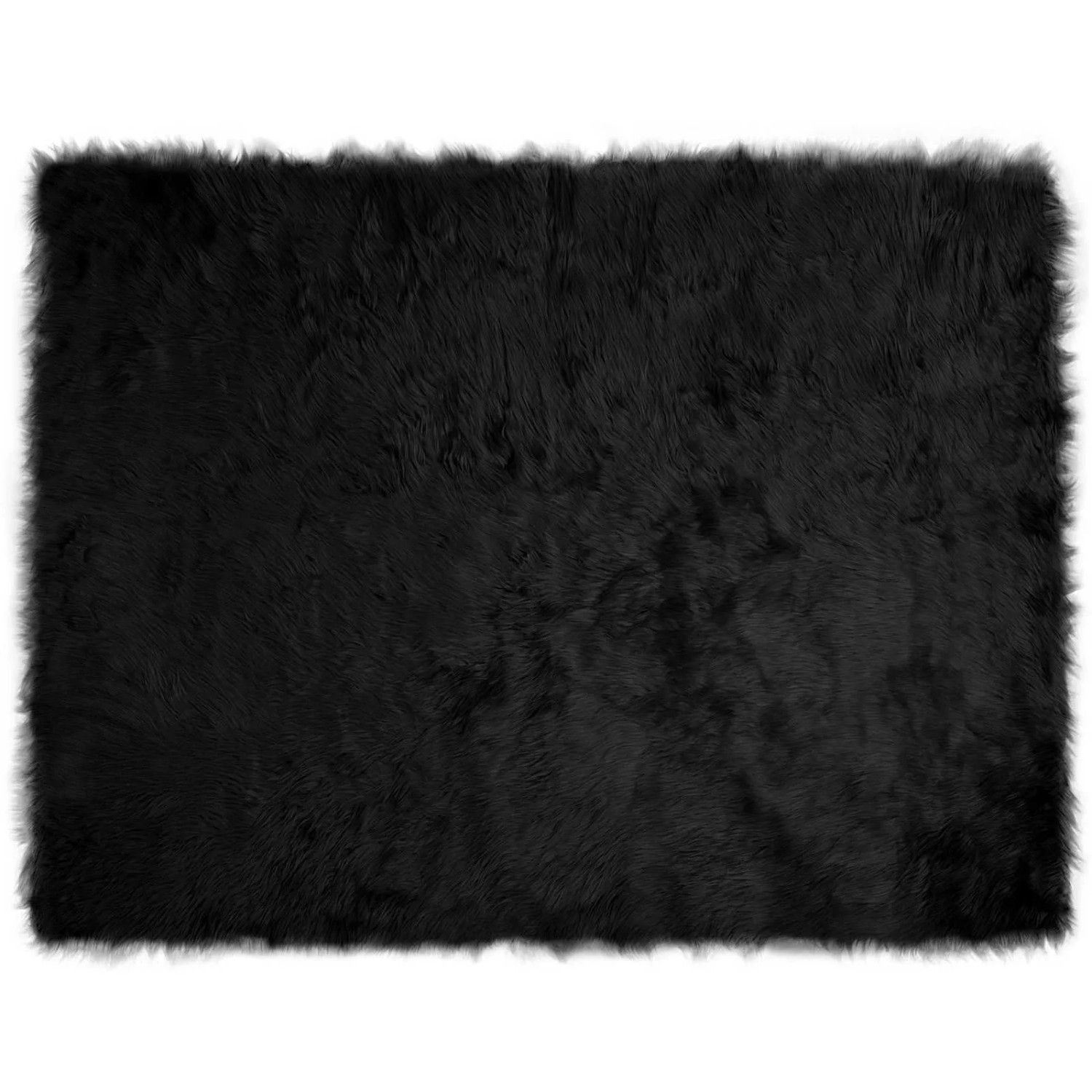 vidaXL Kunstschaffell Teppich Tafalla Schwarz 240 x 340 cm Polyester 420215 günstig online kaufen