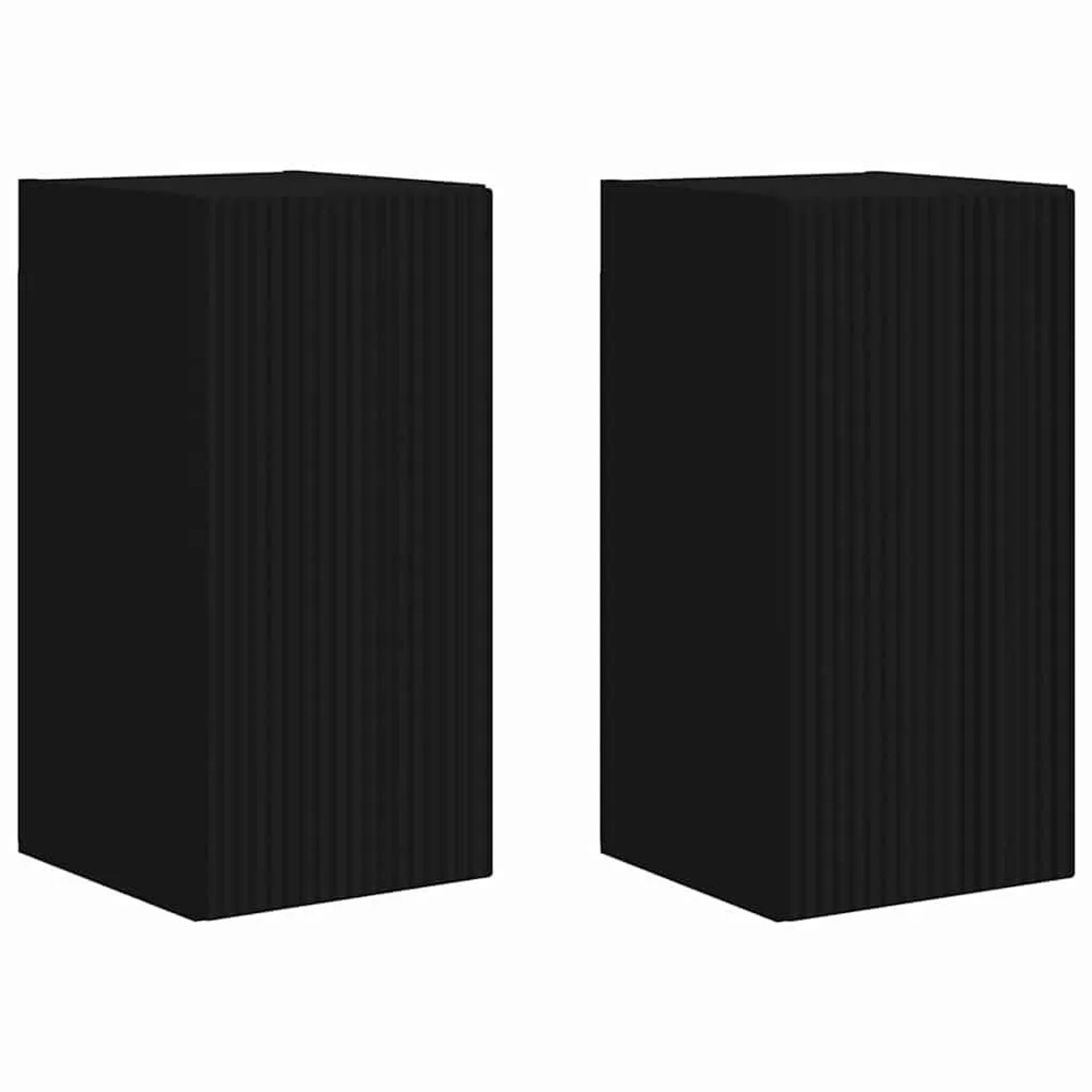 vidaXL TV-Wandschrank 2 Stk Schwarz 30 x 31 x 60 cm Holzwerkstoff 892272