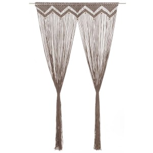 vidaXL Makramee Vorhang Taupe 140x240 cm Baumwolle 323980