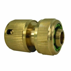 Boni-shop Schnellkupplung aus Messing, 1/2 Zoll, mit Wasserstop für Gartenschläuche.