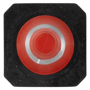 Rot-weißer Verkehrskegel (51 cm) von ECD Germany mit schwerem, schwarzem Fuß. Pylone für Pannenhilfe.