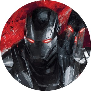 Komar Vlies Fototapete Dot Avengers War-Machine, selbstklebend, Ø 125cm.