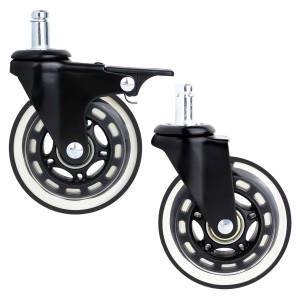 HMF 6810 Bürostuhl Rollen 5er Set 11 mm Schwarz