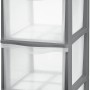 Tontarelli Schubladenbox Cover Line, anthrazit, mit 4 transparenten Schubladen. Ideal zur Aufbewahrung.