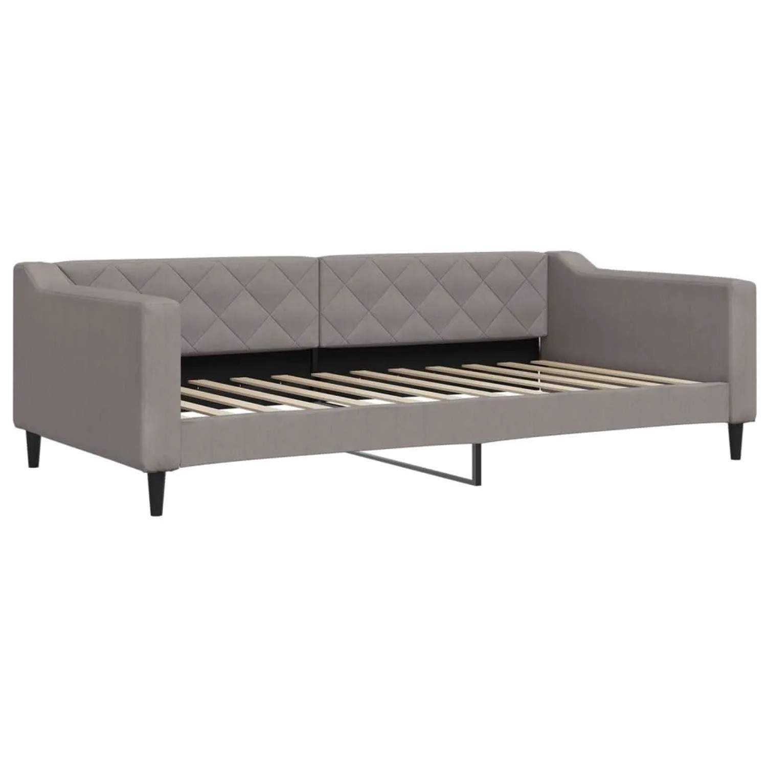 vidaXL Tagesbett Taupe 100x200 cm Stoff 354169