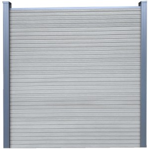 T & J Zaunlamellen-Set in Silber, ca. 175x180 cm, für Sichtschutzzäune.