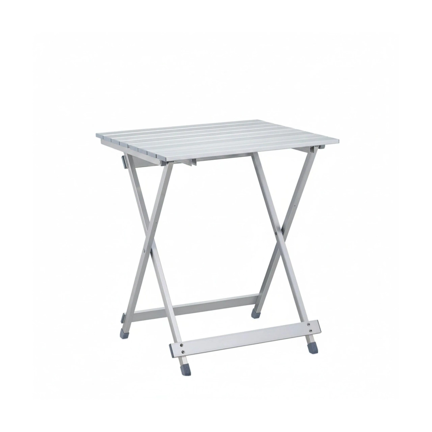 Relaxdays Klapptisch Aluminium Silber Faltbar 59,5 cm x 50 cm x 47,5 cm 2 kg