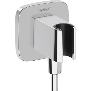 Hansgrohe FixFit Q Wandanschluss mit Brausehalter, verchromt.