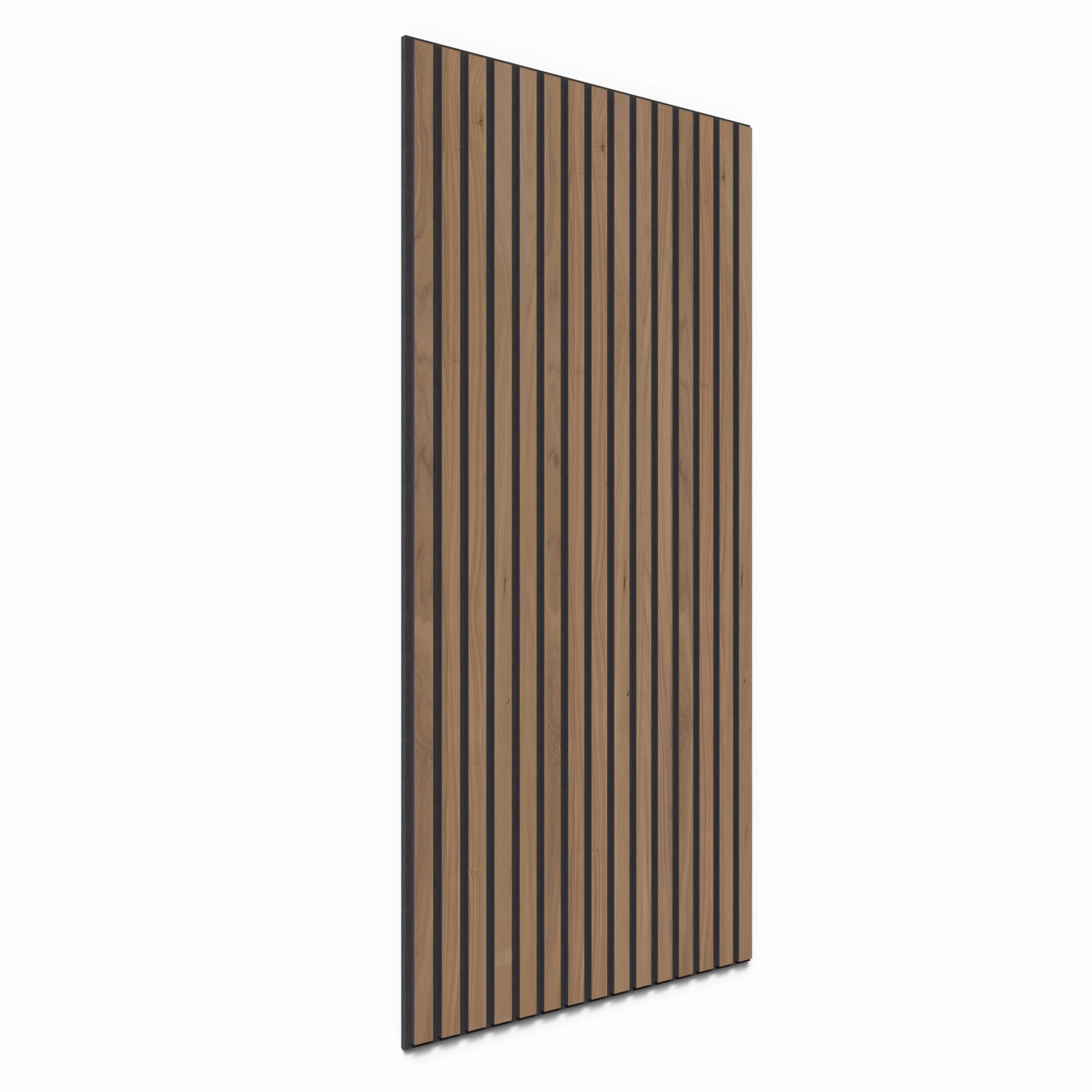 Akustikpaneel Wandverkleidung Walnuss MDF Schwarz Akustikfilz Schwarz 119,8 cm