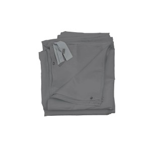 Graue MCW Seitenwand für Calpe Pergola, 4er-Set, 4x4m, wasserabweisend und regulierbarer Windschutz.