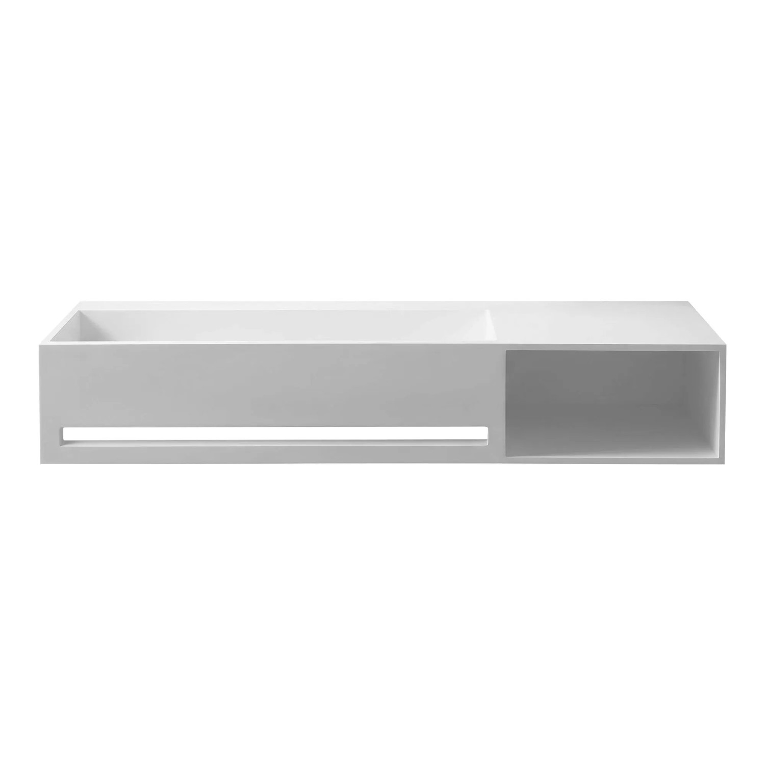 Bernstein Wandwaschbecken TWG62 aus Mineralguss Weiß Matt 120cm
