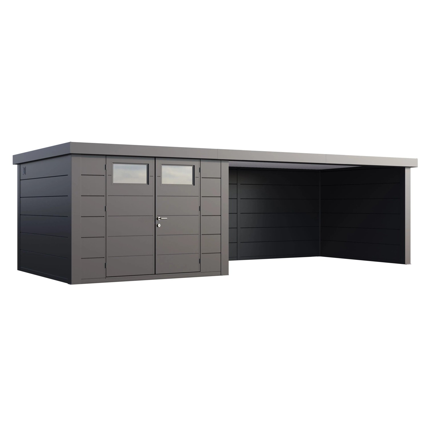 Gerätehaus Classico 3030 mit Lounge XL Rechts 762 cm x 238 cm Anthrazit günstig online kaufen