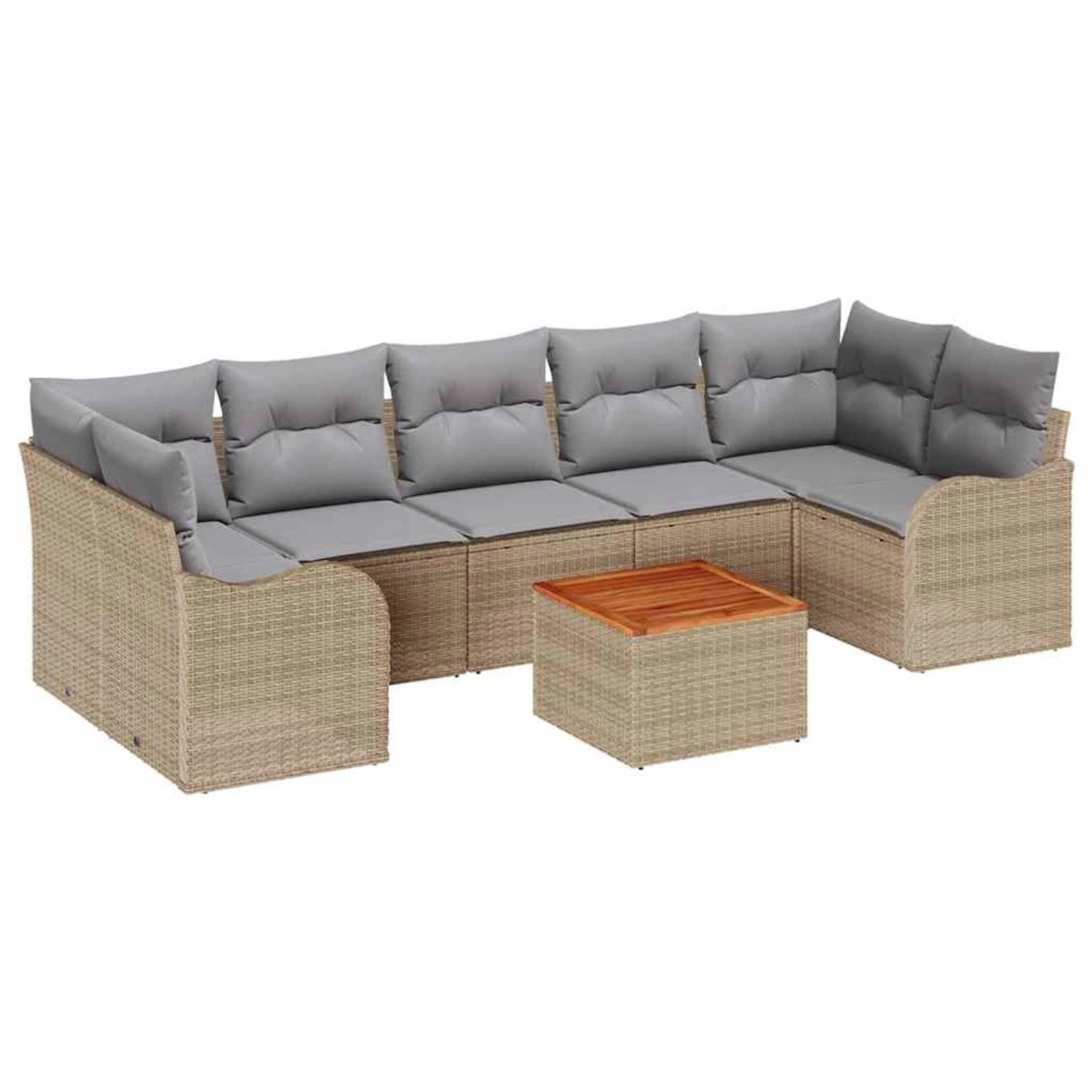 vidaXL Garten-Sofa-Set 8-Tlg Beige Hellgrau 3356089 günstig online kaufen