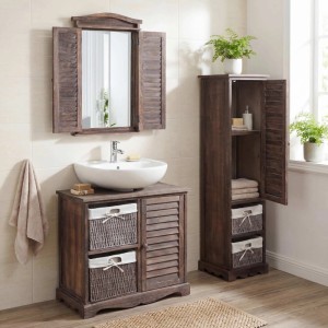 MCW Badezimmerset H20 3-teilig Shabby Braun