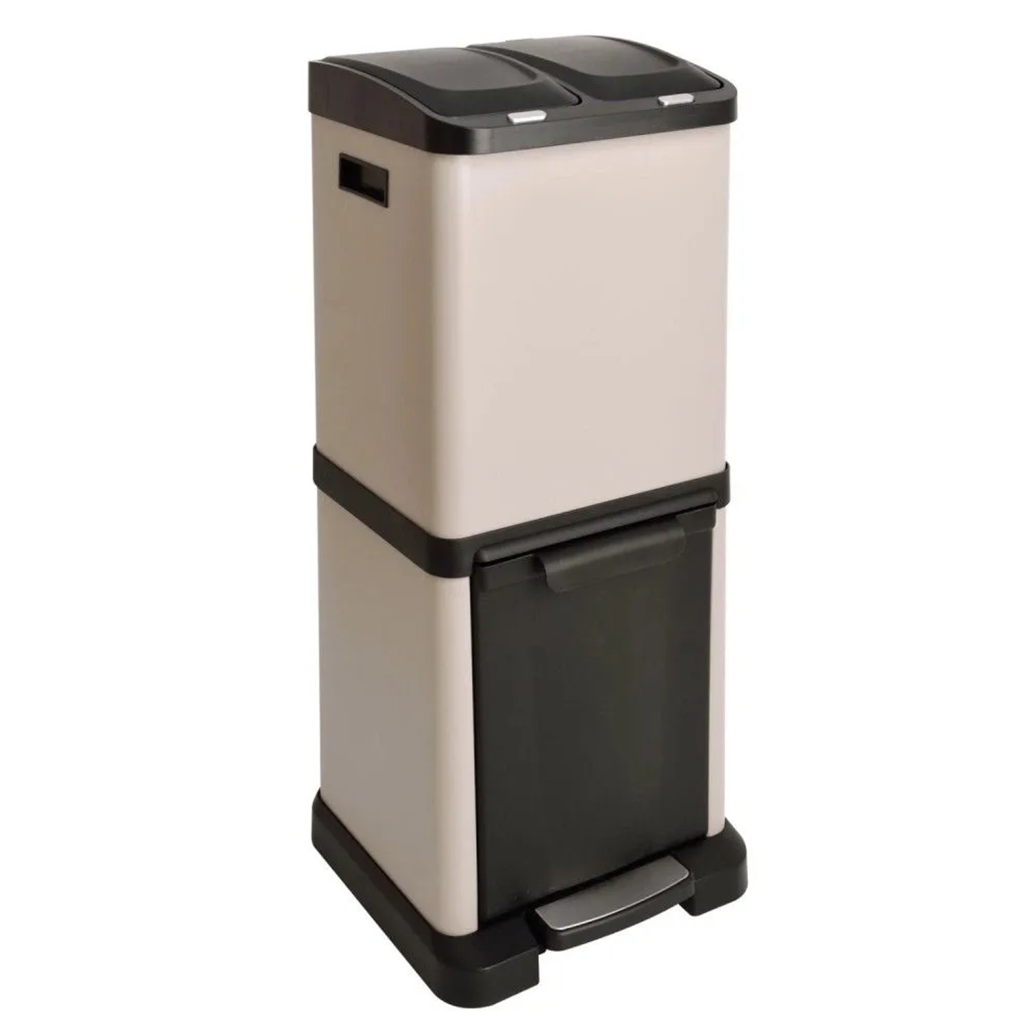 Svita 3xcombo 32L Mülleimer Mülltrennsystem Abfalleimer Mit Fächern Taupe