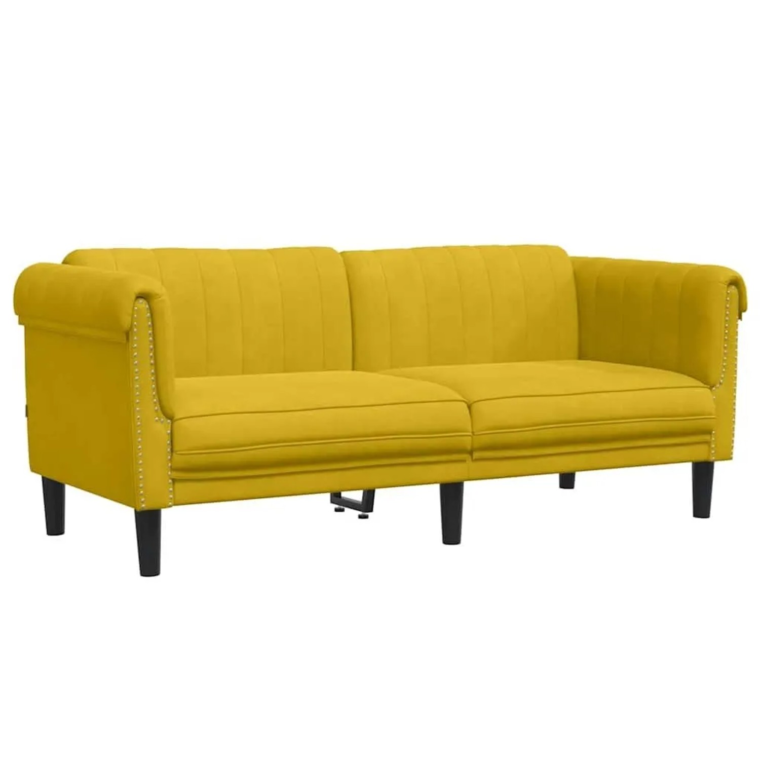 vidaXL Sofa 2-Sitzer Gelb Samt 372581