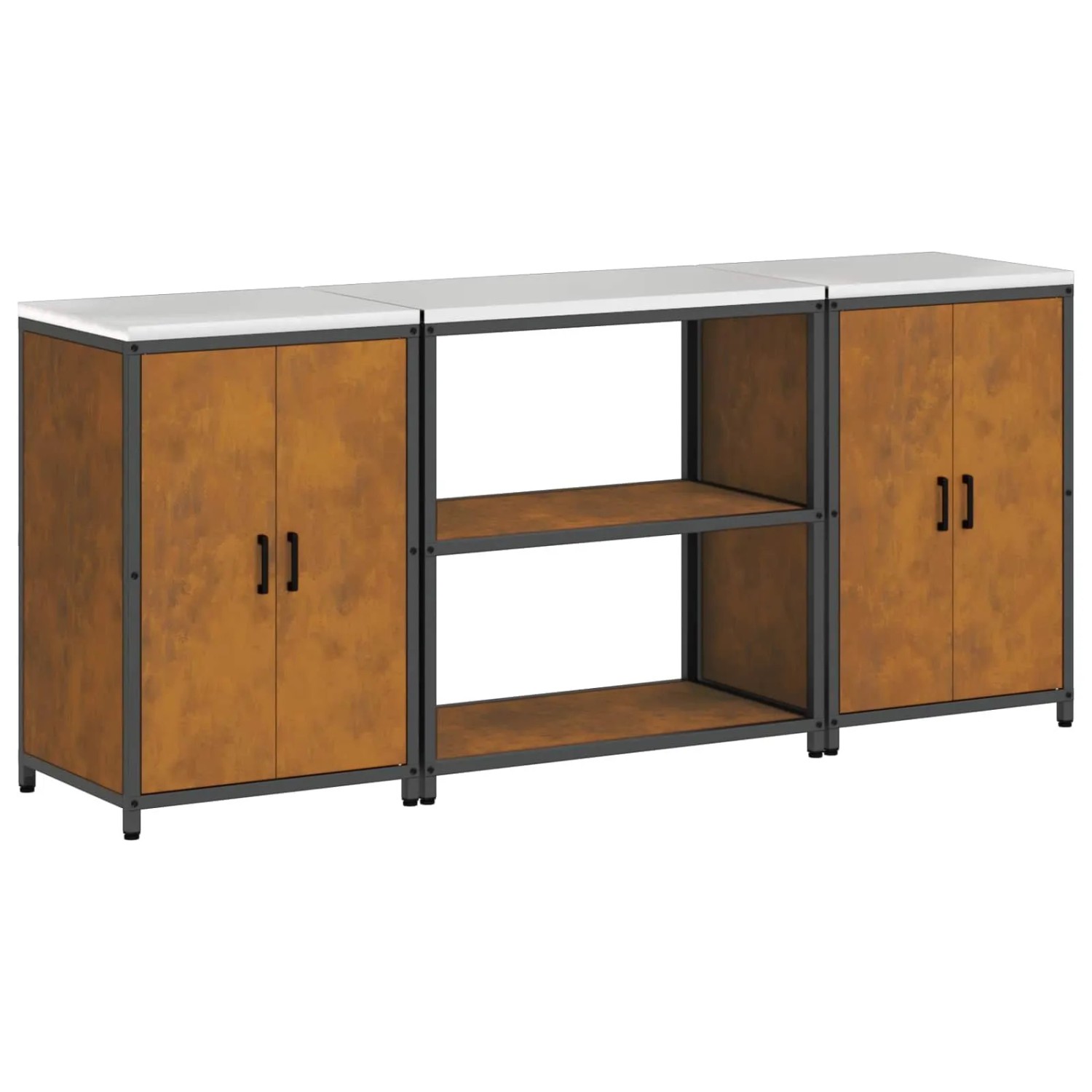 vidaXL Aufbewahrungsset für die Küche 3 Stk Rostig Wetterfeststahl 3392672 günstig online kaufen