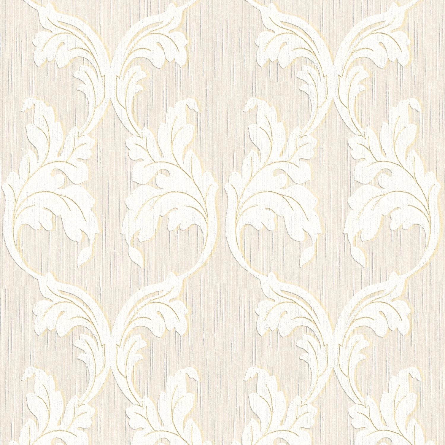 PROFHOME 956287-GU Textiloptik Tapete Barock Matt Beige Creme Gold 0,53 m x günstig online kaufen