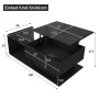 okwish Couchtisch mit Glas und LED-Effekt mit Glasplatte 100 × 50 cm Schwarz_5