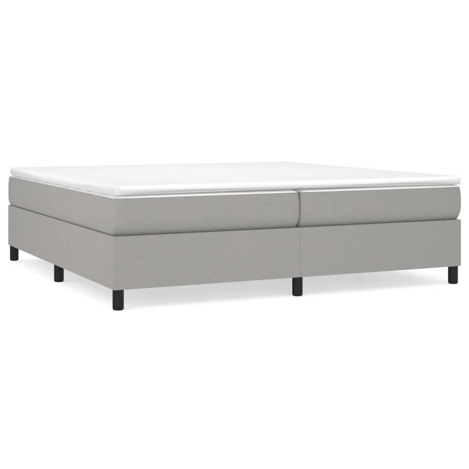 vidaXL Boxspringbett mit Matratze Hellgrau 200x200 cm Stoff1378995 günstig online kaufen