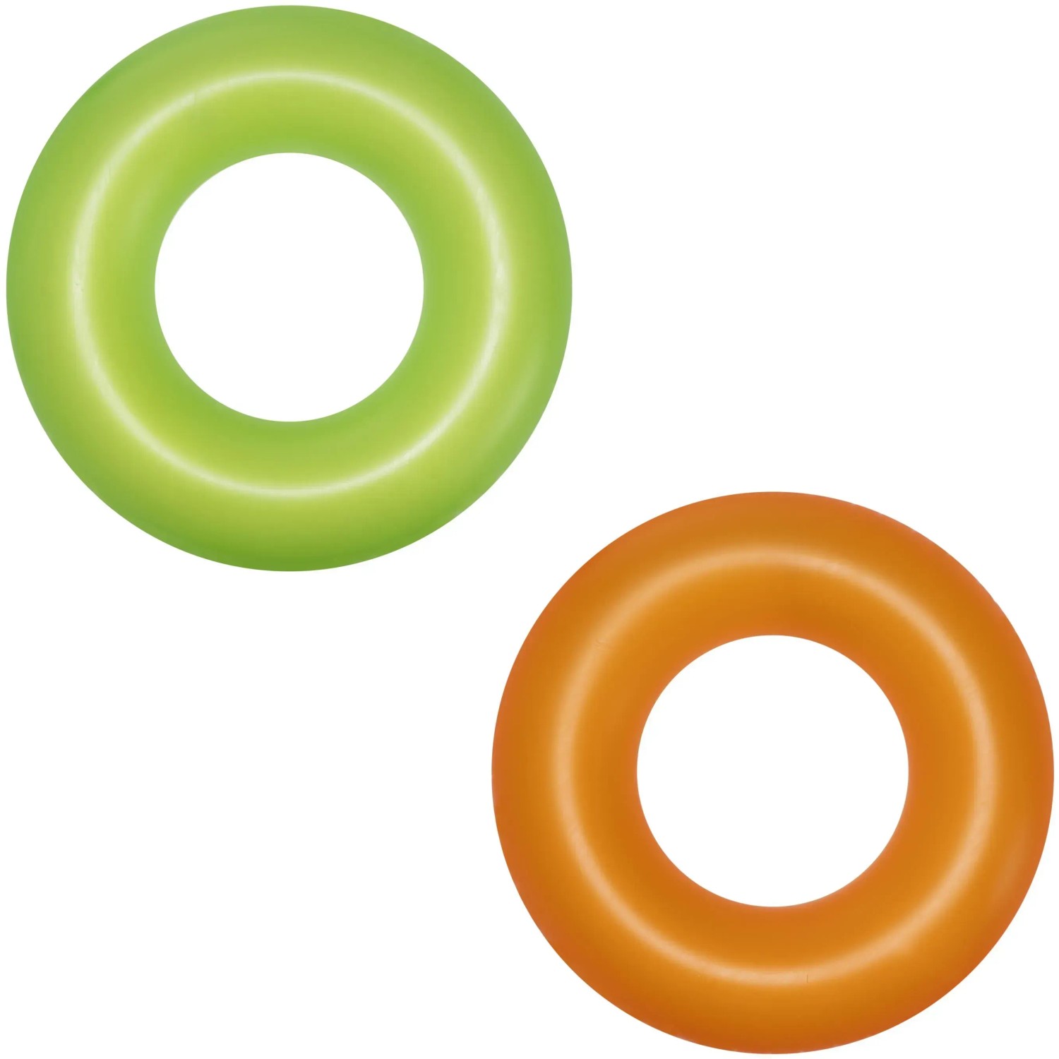 Bestway Schwimmringe Frosted, Ø 80cm, sortiert in Grün und Orange.