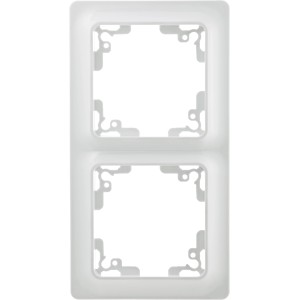 OBI Abdeckrahmen Penelope, 2-fach, polarweiß für Feuchtraumschalterprogramme.