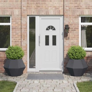 vidaXL Pflanzkübel 2 Stk Anthrazit 75 x 75 x 60 cm Stahl 884043