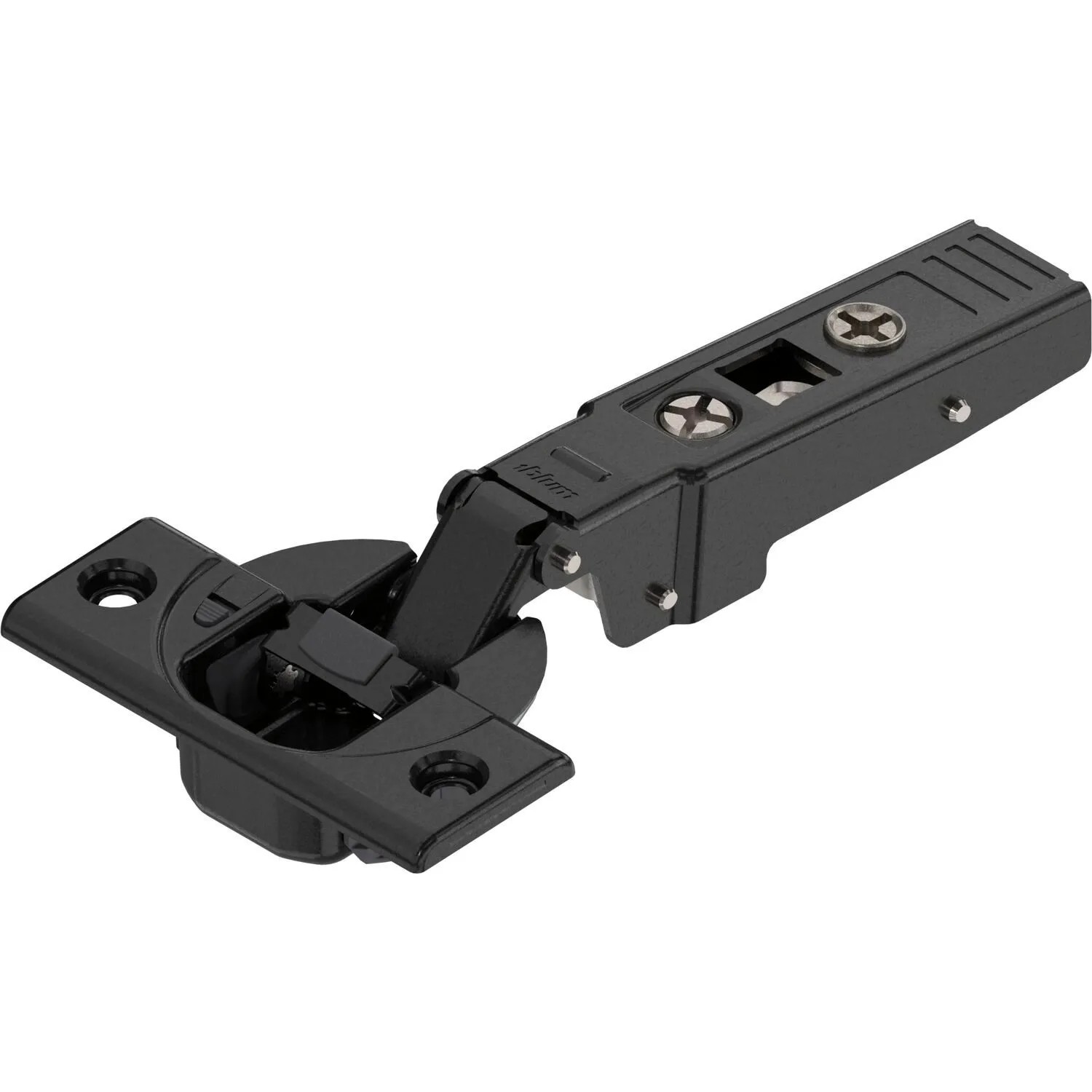 Blum Profiltürscharnier Clip Top Blumotion 95 Grad Gerade mit Feder Onyx Schwarz Schrauben