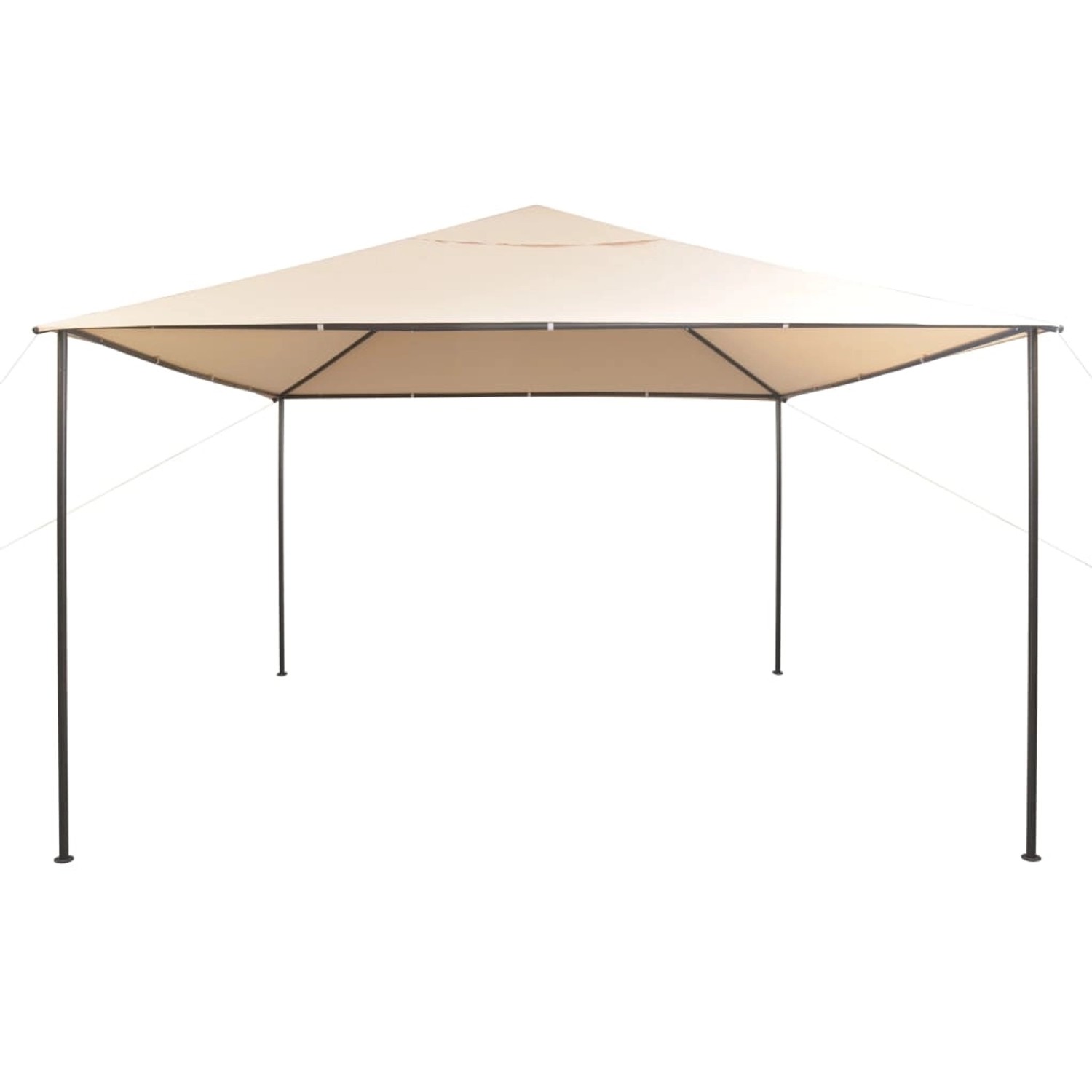 vidaXL Pavilion Partyzelt Überdachung 4x4 m Stahl Beige Modell 1