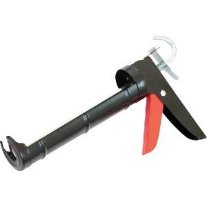 Schwarze ELLIX Kartuschenpresse aus Metall für Silikon, Acryl und Klebstoffe.