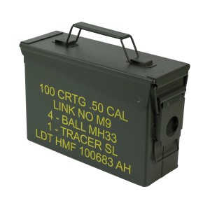 HMF 70010 Munitionskoffer US Ammo Box Metallkiste 27 x 17 x 9 cm Grün
