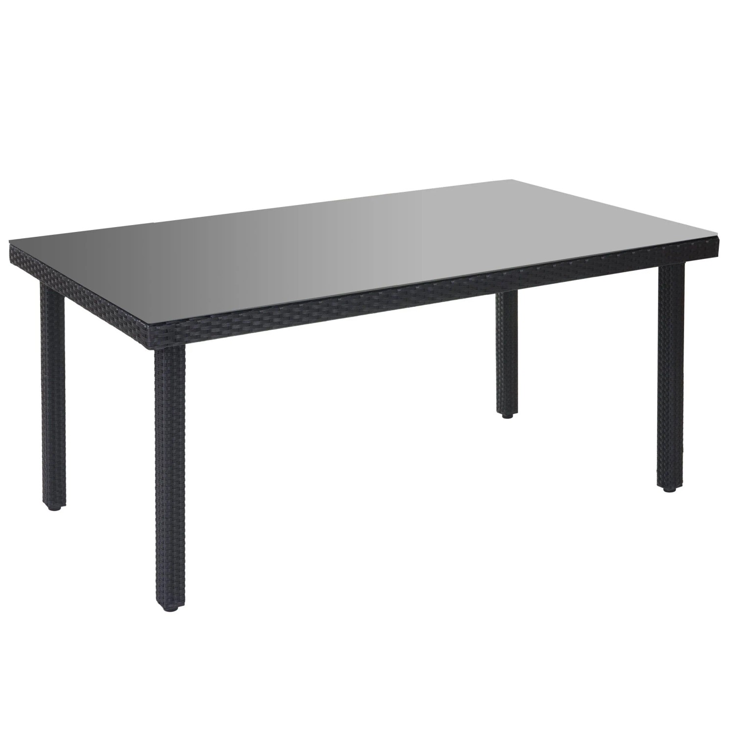 MCW Poly-Rattan Gartentisch Chieti Anthrazit