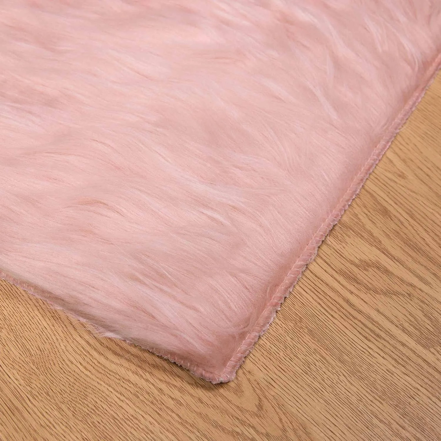 vidaXL Kunstschaffell Teppich Tafalla Rosa 120 x 170 cm Polyester 42021548_7