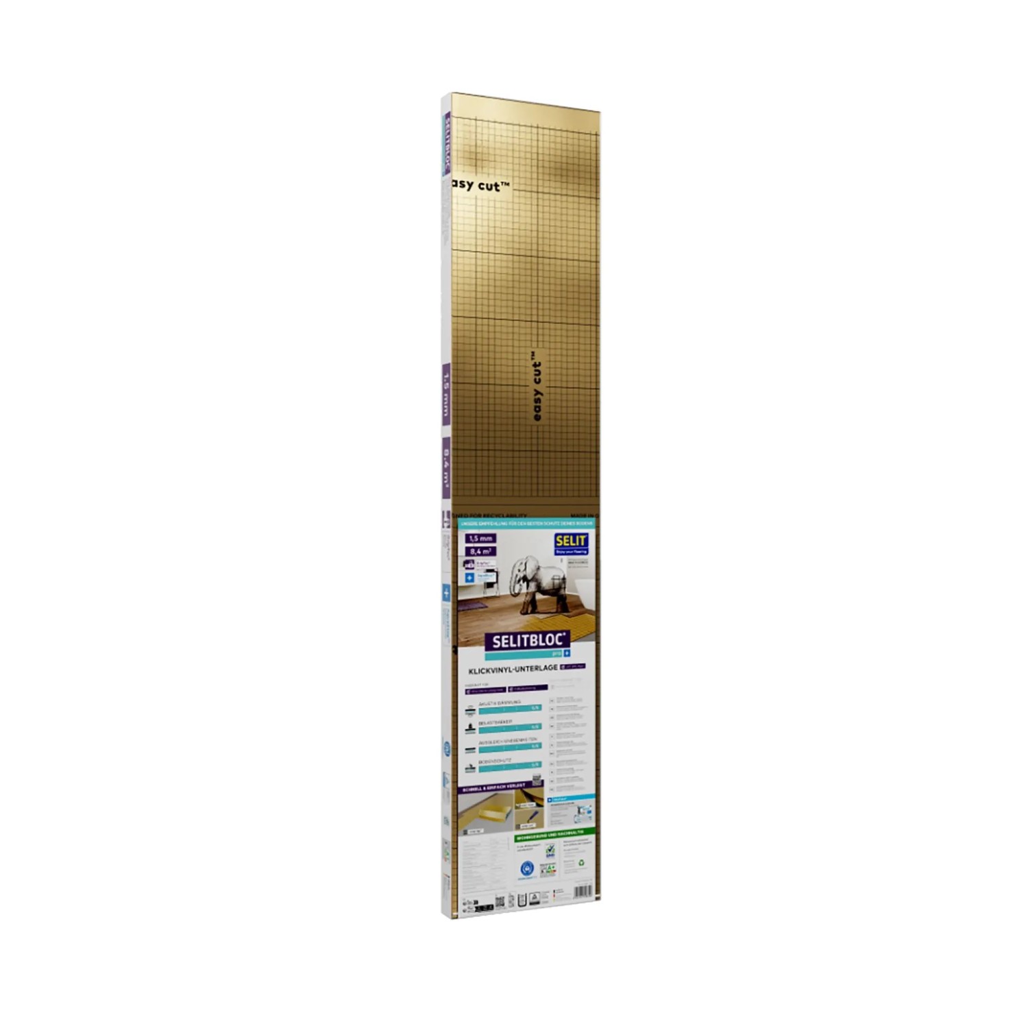 Selitbloc Klickvinylunterlage Pro+ 1,5 mm Gold 8,4 m²