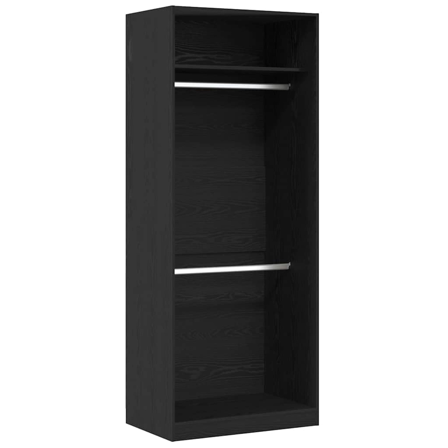 vidaXL Kleiderschrank mit Regal Schwarz Eichen-Optik 80 x 50 x 200 cm 33451 günstig online kaufen