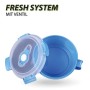 Blauer Bestlivings Frischhaltebox 0,85L mit Deckel, 4er Set. Vorratsdose für Frühstück.