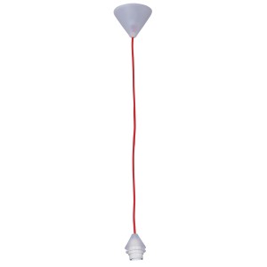 Näve Schraubmantelpendel in Transparent-Rot. Pendelleuchte mit E27 Fassung, max. 60W, Länge 120cm.