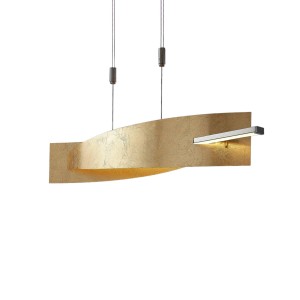 Lucande LED Marija 9639114 Dimmbar Modern in Gold Messing aus Metall 1-flammig Wohnzimmerleuchte